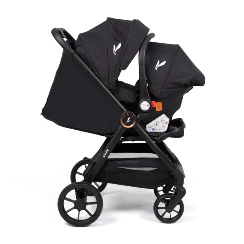Coche para Bebé Ariah Negro con Portabebé