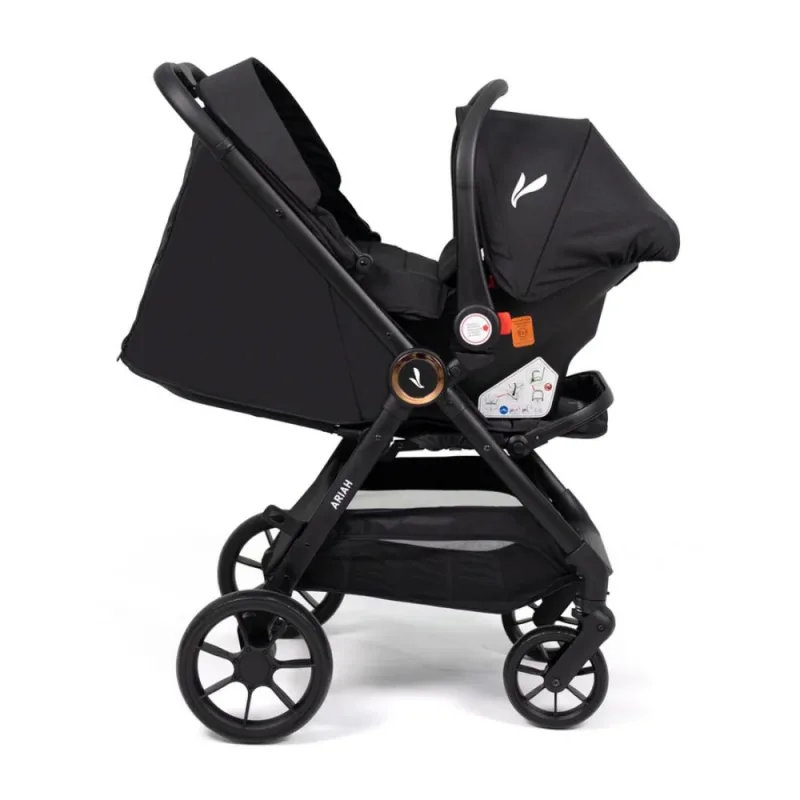 Coche para Bebé Ariah Negro con Portabebé