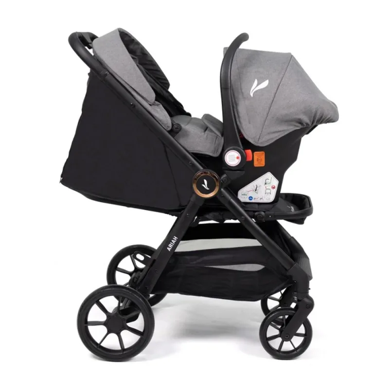 Coche para Bebé Ariah Gris con Portabebé
