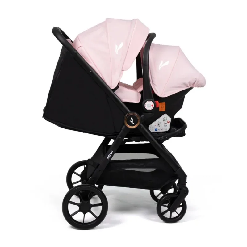 Coche para Bebé Ariah Rosado con Portabebé