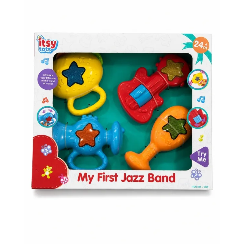 Set de Instrumentos Musicales para Niños Itsy Tots My First Jazz Band 4 Piezas