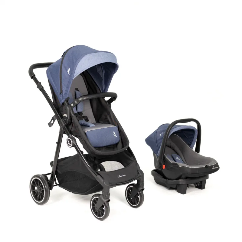 Coche Milan Premium Baby Azul con Portabebé