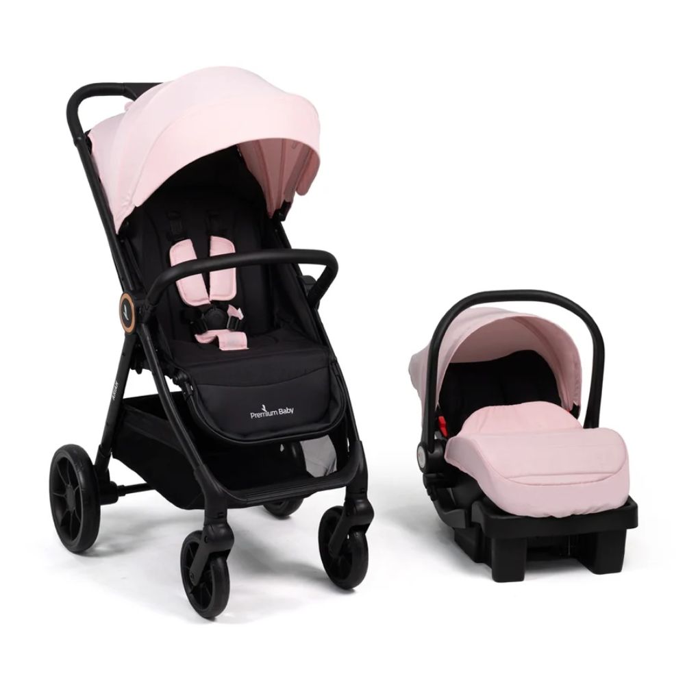 Coche para Bebé Ariah Rosado con Portabebé