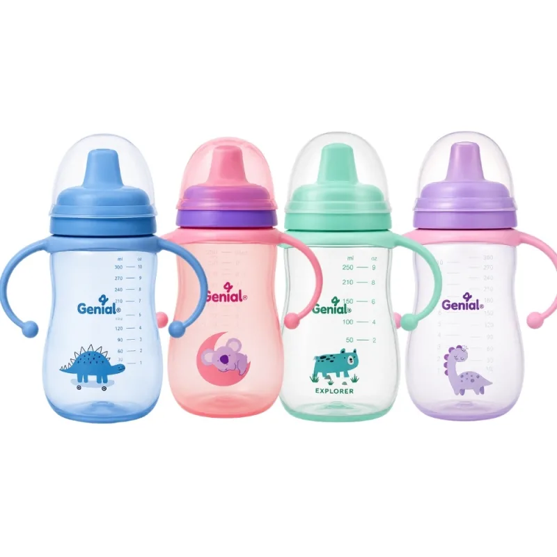 Vaso Entrenador para Bebé Genial 280 ml con Asas Varios Colores y Diseños