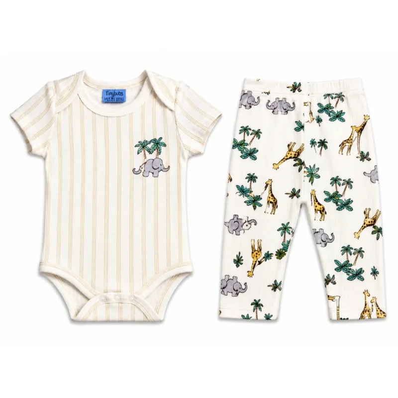 Conjunto para Bebé Tinububs Body y Pantalón Safari