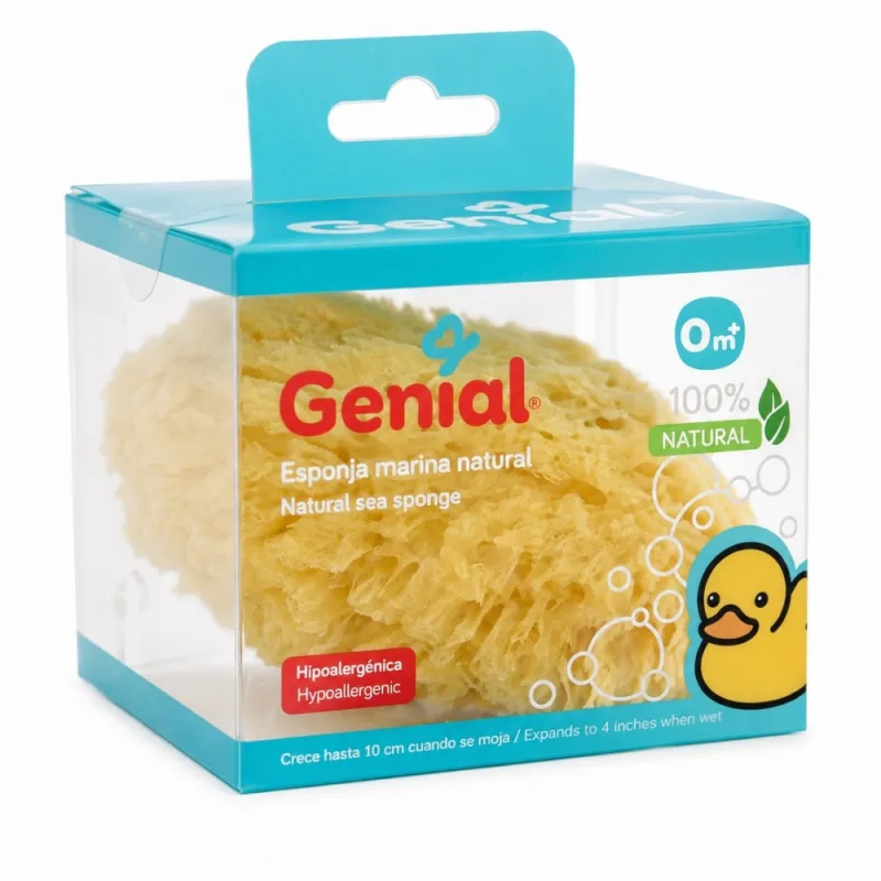 Esponja Marina Natural Genial Hipoalergénica para Bebé 0 Meses