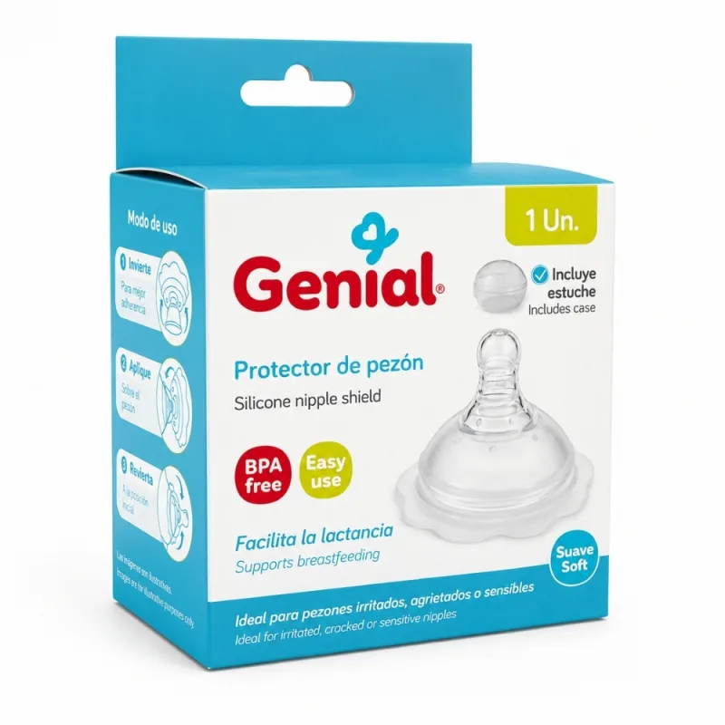 Protector de Pezón de Silicona Genial con Estuche para Lactancia
