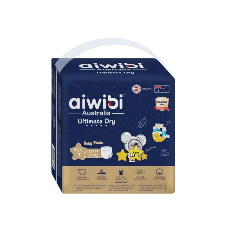 Pañal Tipo Calzón Aiwibi Ultimate Dry Talla XXXL 22 Unidades 18 kg o Más