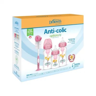 Set de Regalo AntiColic Rosado Dr Browns